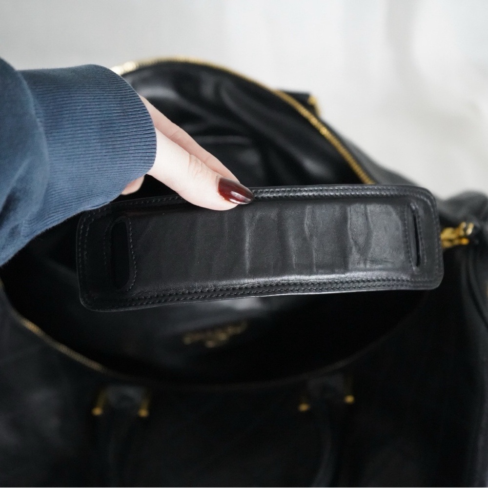 Chanel Black Quilted Lambskin Boston Duffle Bag - Picture 8 of 13